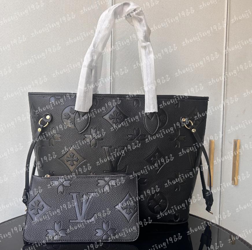 2pcs/set Luxury Designer Bag Embossed Flower Women Handbags Shoulder Bags Fashion Composite Lady beach Clutch Tote Bag Purse Wallet Multicolor