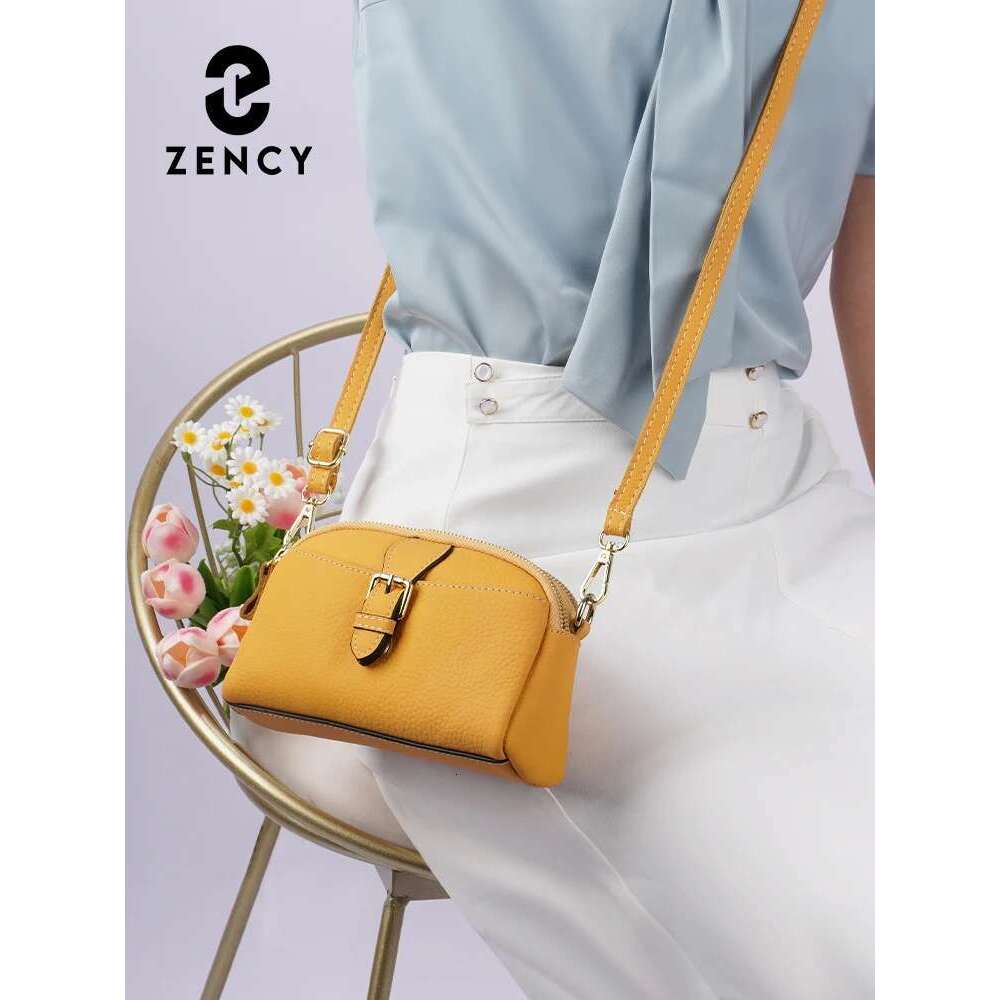 Zency Women Wristlets Bags Female Purse 100% Genuine Leather High Quality Small Large Capacity Crossbody Phone Bag