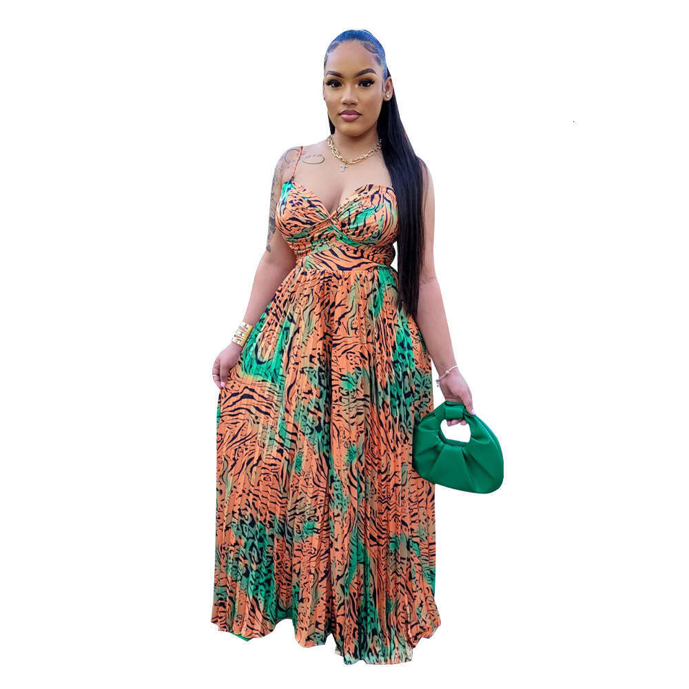 Wide Leg Jumpsuit K Fashion Women S Printed Strap And Crimson Jumpsuit