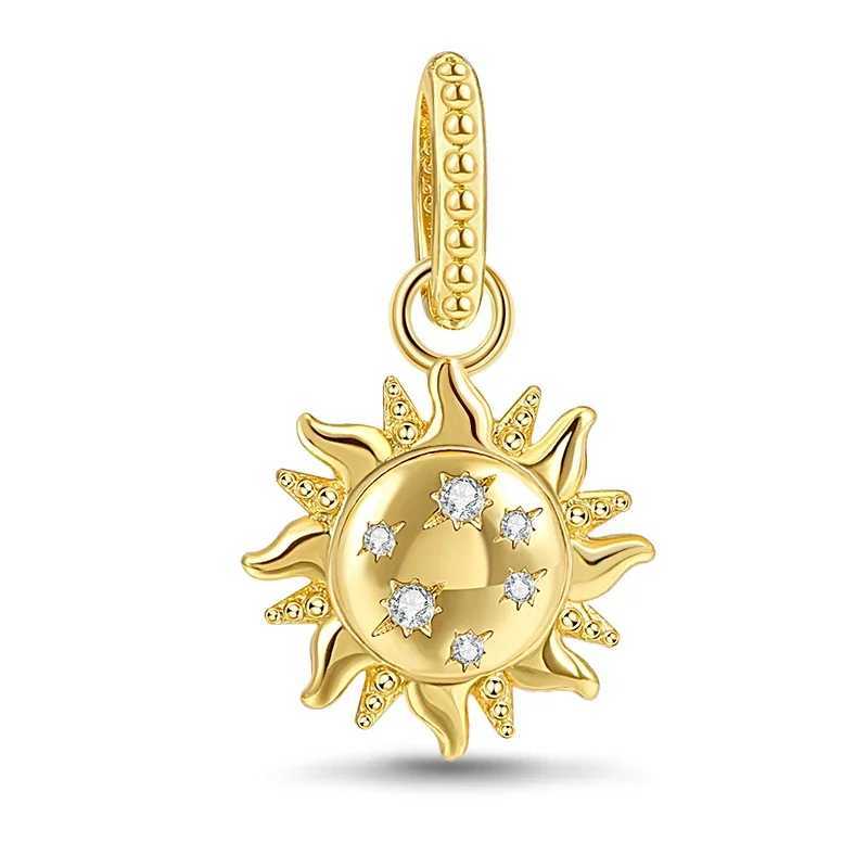 Hot Sale Gold Family Tree Cactus Castle Sun Sparkling Clip Charm Beads Fit Original 925 Silver Bracelet DIY Women Jewelry GiftsXJ250517
