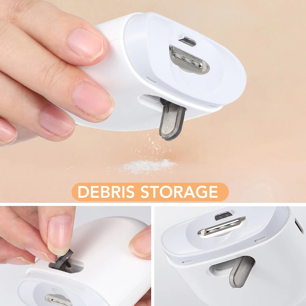 Electric Nail Clipper With Auxiliary Lighting Automatic Nail Grinder for Children and Adult Portable Mini Manicure Tools 250517