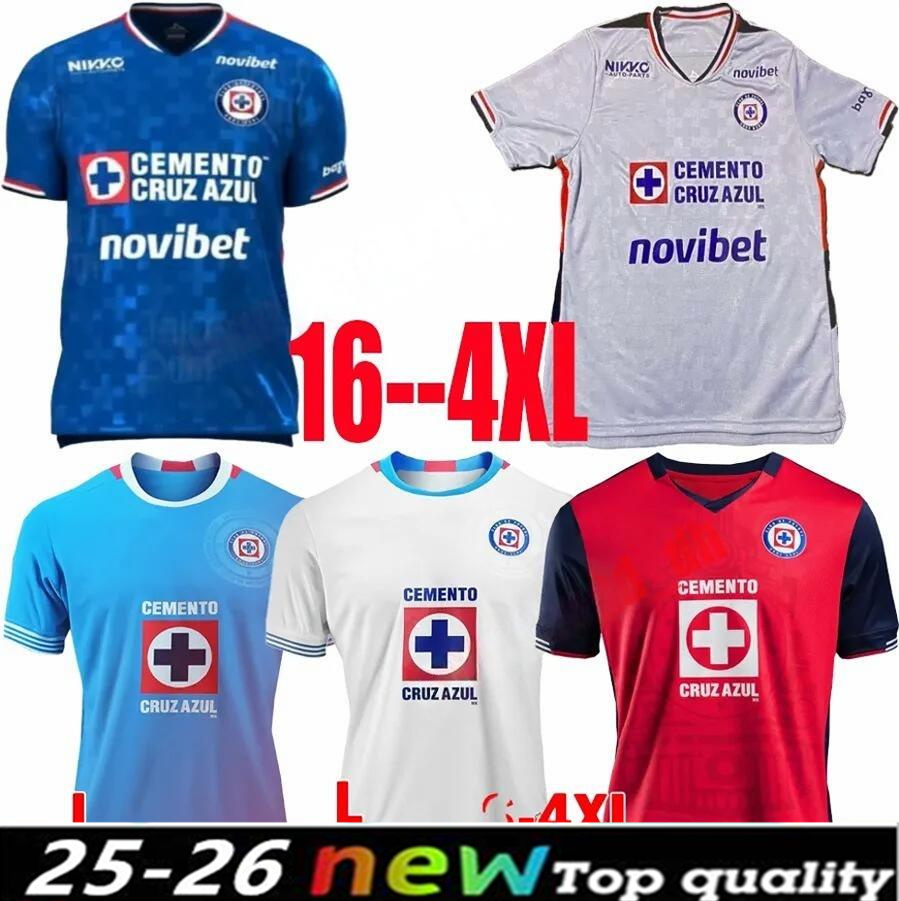 4XL 25/26 Cruz Azul ROTONDI Soccer Jerseys 2025 2026 RODRIGUEZ PINEDA ALVARADO ROMO football shirt Tabo GIMENEZ ROMERO home away Men Kids Kit uniforms