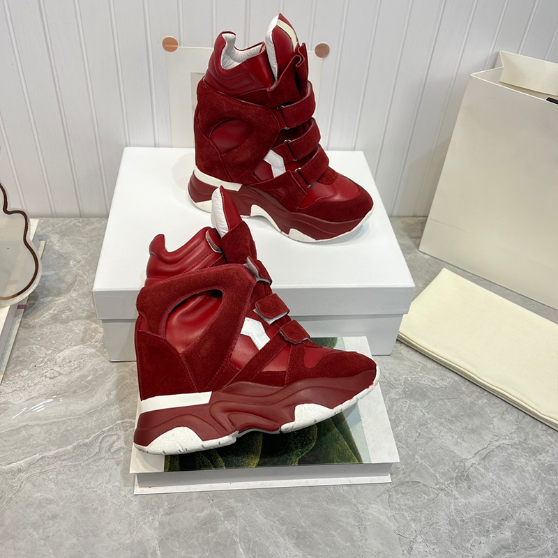 Designer women sneakers stylish high top suede wedge sneakers women platform casual shoes 829