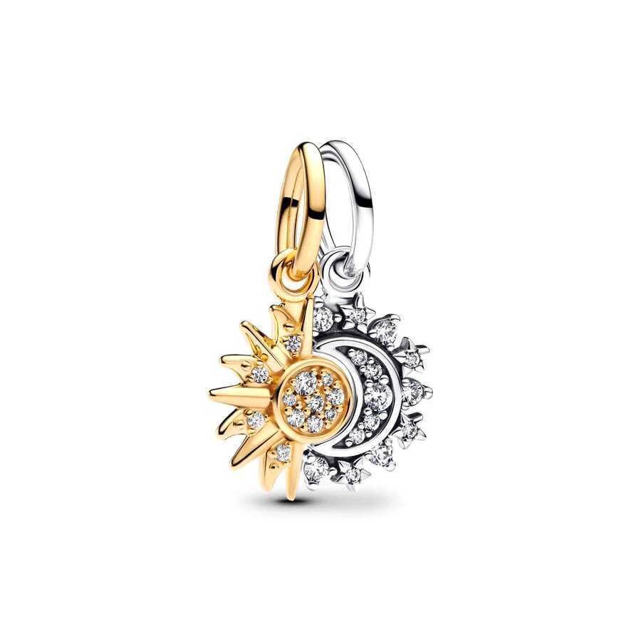 New Aircraft Lightning Pendant Splittable Sun Moon Charm Bead Fit Original European 925 Silver Bracelet DIY Women Jewelry GiftXJ250517