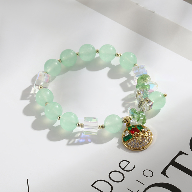 New Micro Inlaid Zirconia Pendant for Women, Korean Style Best Friends, Copper Bead Crystal Bracelet Jewelry