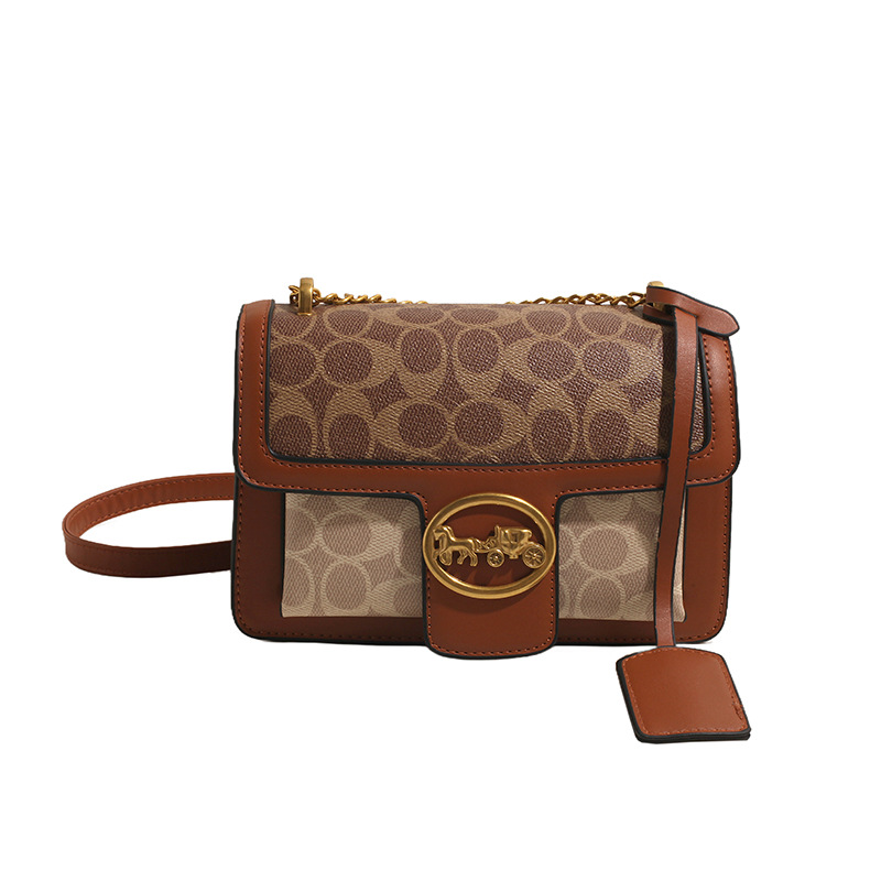 Free Shipping 2025 New Designer Square Crossbody Bag - Textured Metal Chain Shoulder Purse, Compact Boho Chic Bag For Women