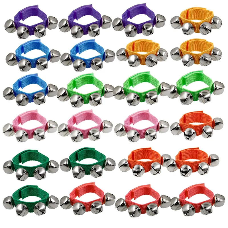 Rhythm Wrist Band Jingle Bells Musical Instruments Gift for Kids Hand Percussion Shakers Preschool Education Early Learning Toys
