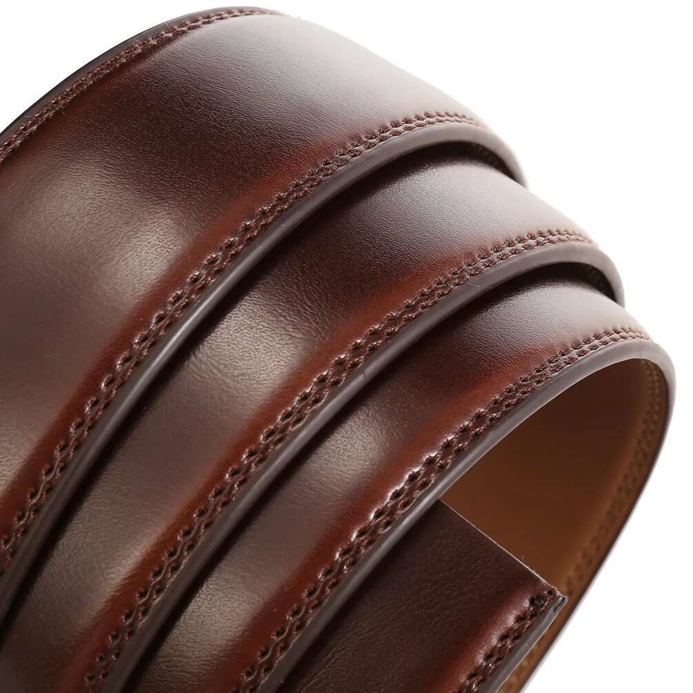 30mm 31mm Width No Buckle Belt For Men Black White Coffee Red Mens Leather Belts Without Buckles High Quality Strap