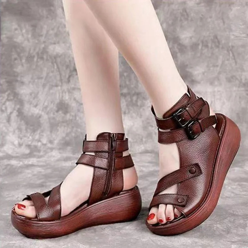 Exquisite Strappy High - top Platform Sandals Blend of Trendiness and Comfort for Every Step 250515