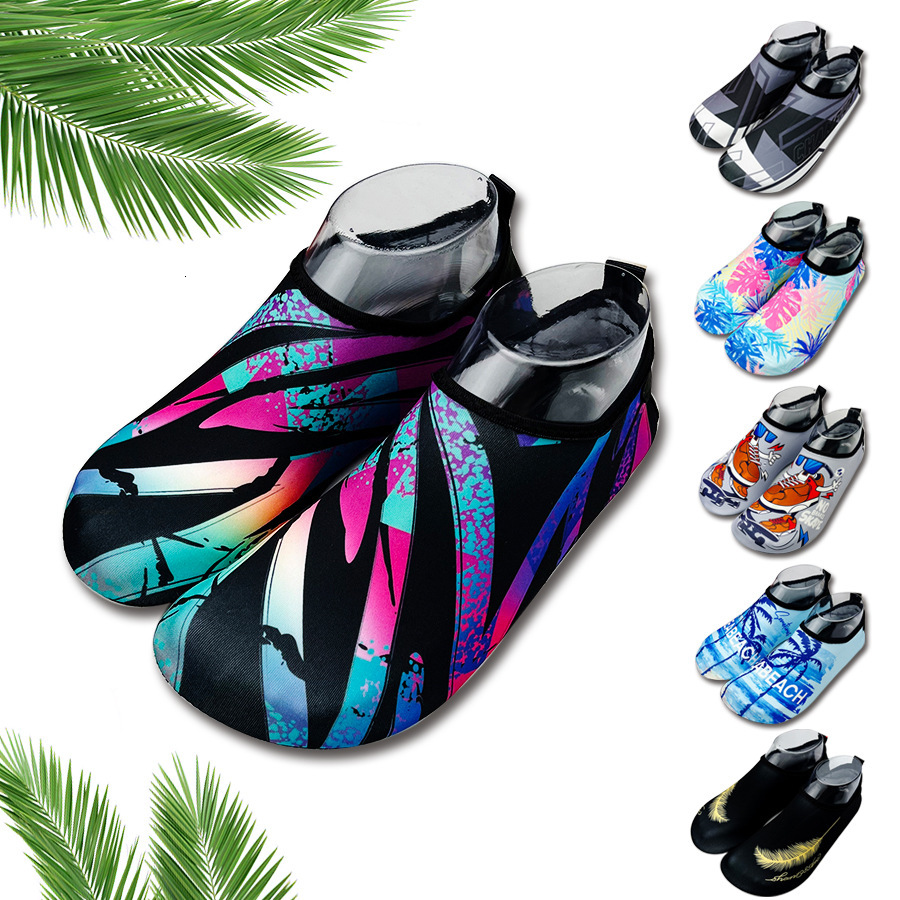 Beach men's and women's rubber sole diving anti slip drifting wading river tracking snorkeling swimming shoes designer yoga shoes