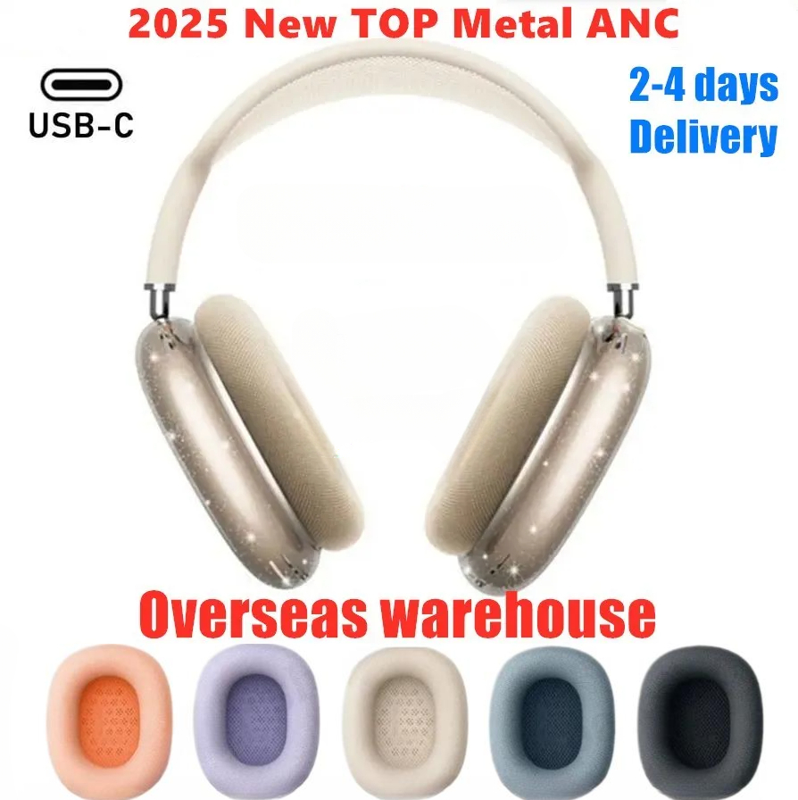 For ANC Metal Wireless Headphone Accessories Transparent TPU SolidSilicone Waterproof Protective AirPod Pro Max 2 Headphones Headset Cover Case