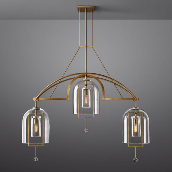 fulcrum linear chandelier 61 inches 3lights