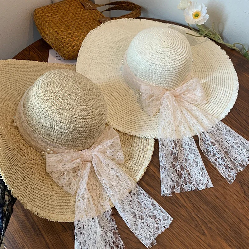 2025Beach Travel Straw Panama Hat Summer Hat Big Wide Brim Foldable BeachSun Hat Straw Floppy Sun Block UV Protection HatL Adies 250516
