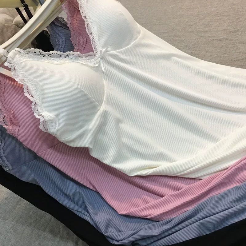 F7220 Ice silk cool skirt women's loose new modal nightdress plus size home clothes