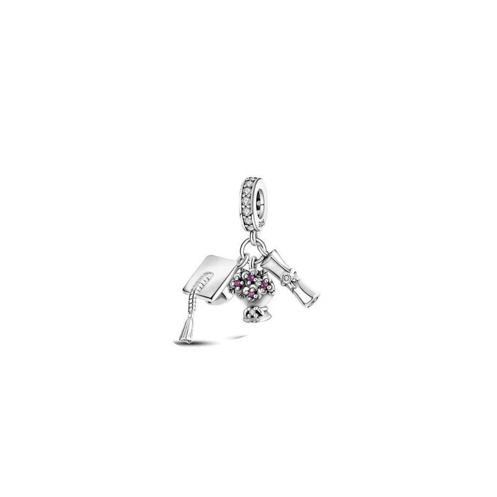 New925 Silver Book Bouquet Key Notebook Camera Exquisite Charm Beads Suitable for Original Bracelets Necklaces Women DIY JewelryXJ250517
