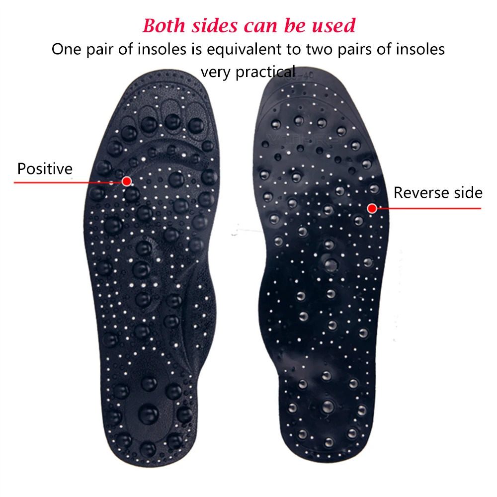 UPAKME 68 Magnet Magnetic Therapy Silicone Insole Transparent Massage Foot Weight Loss Slimming Insole Health Care Shoe Sole Pad 250515