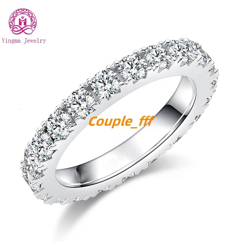 High Quality Mossanite Engagement Ring for Women 925 Sterling Silver Moissanite Ring Wedding Band for Gift