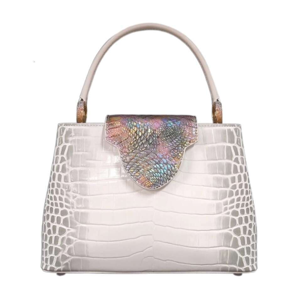 Madeline Genuine Bag New Women s Head Layer Cowhide Crocodile Pattern Python Leather Fashion Handbag