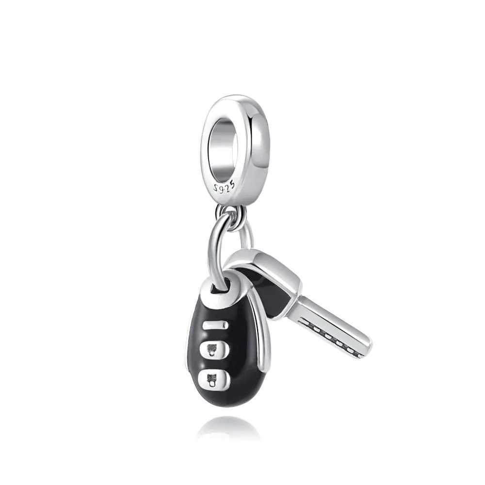 New 925 Silver Bicycle Super Cool Motorcycle Key Car Sunglasses Charm Pendant Suitable for Original Bracelets DIYWomens JewelryXJ250517