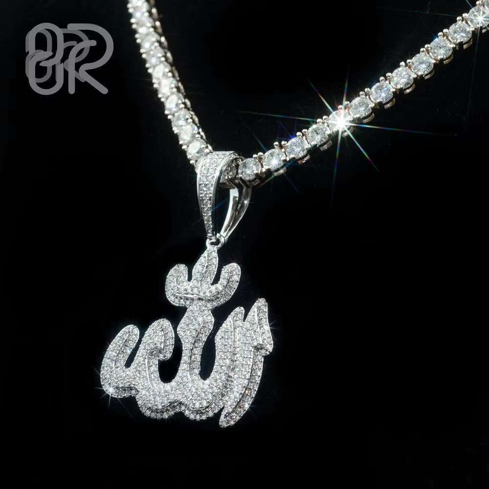 Wholesale Allah Moissanite Diamond Pendant Custom Islam 925 Silver VVS Iced Out Mens Womens Necklace Hip Hop Pendant