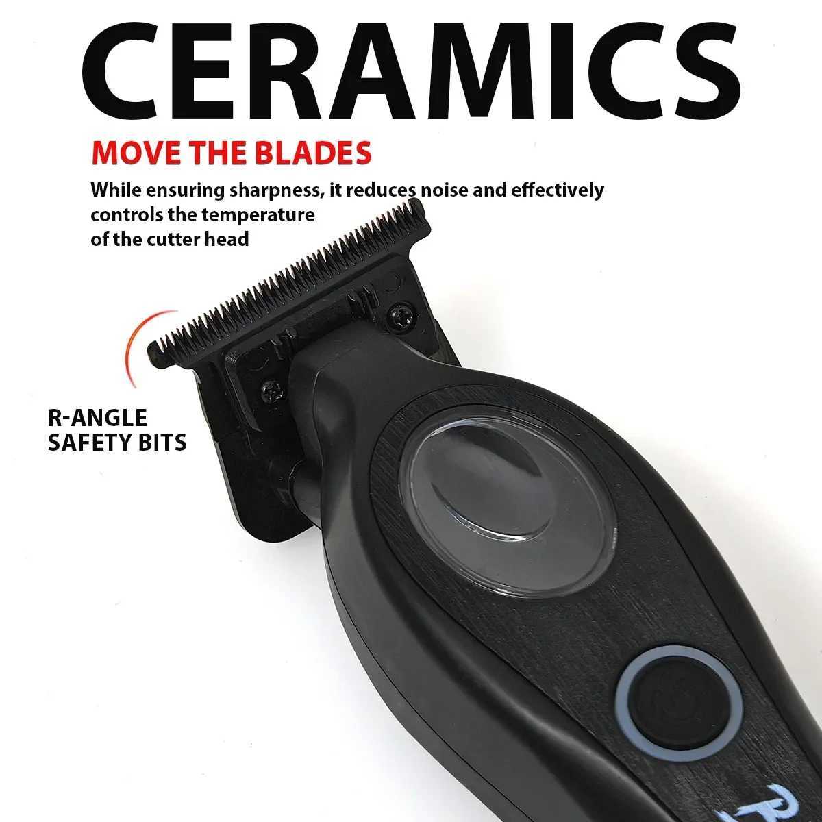Professional Hair Trimmer 7200RPM Rotating Machines 1200mAh with Base Carving DLC Electric Barber Machine R250517