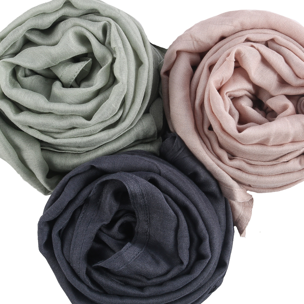 K751 Cross-border hot-selling wide-edge thin modal single-color rayon breathable shawl cotton and linen solid color scarf headscarf