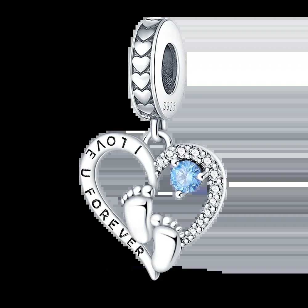 925 Sterling Silver Blue Murano Bead Pansy Flower Dangle Charm Fit Original Brand Bracelet And Necklace Jewelry GiftXJ250517