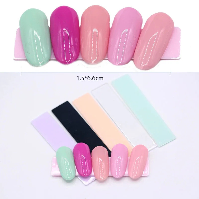50Pcs False Nail Tips Display Acrylic Stand Holder Candy Colors DIY Nail Art Kits Manicure Tools Gel Board 250517
