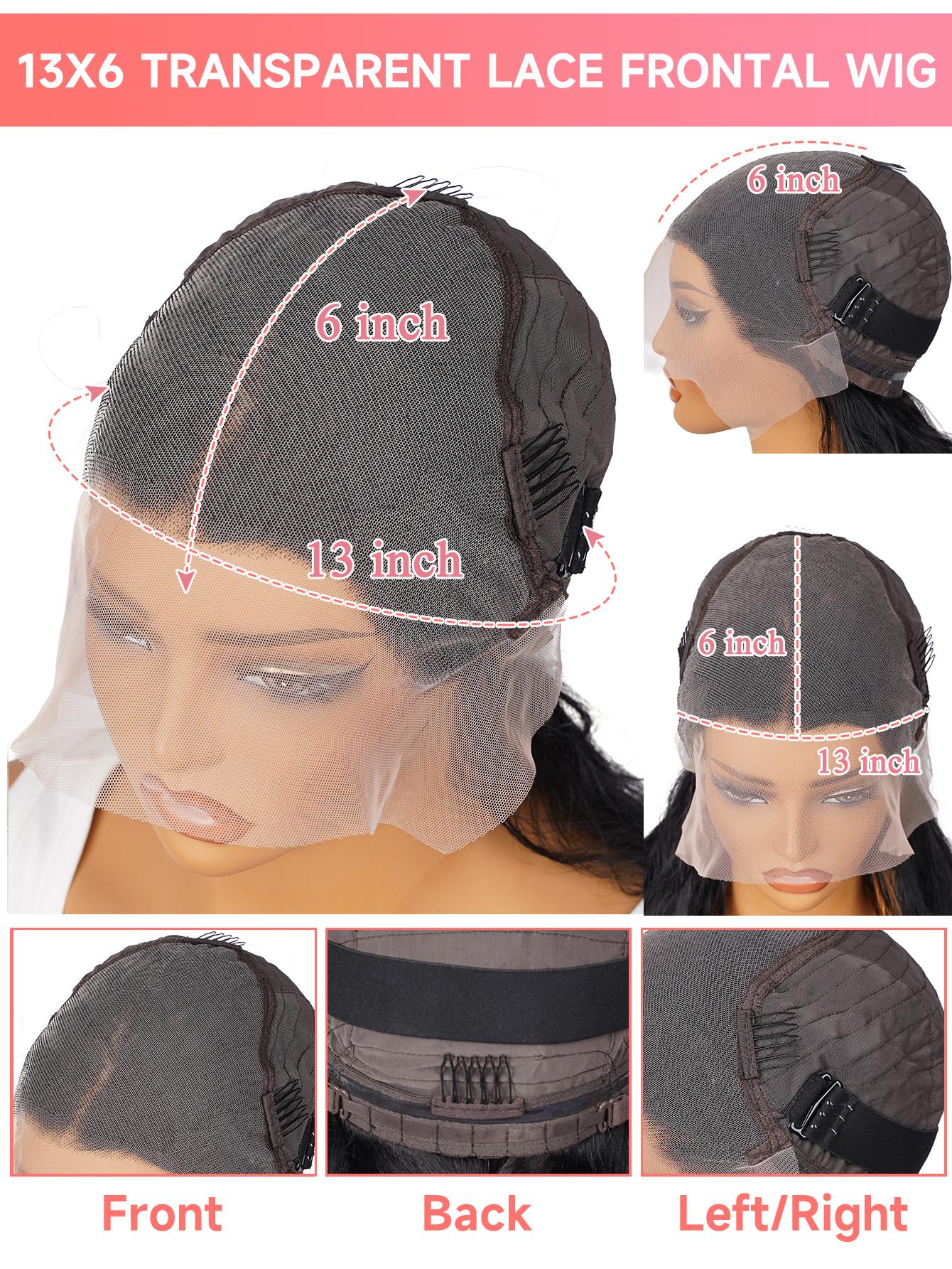 32 inch 13x6 HD lace front wig human hair | Brazilian Raw Virgin Hair 1B/30 women's body wave human hair, free to sew natural