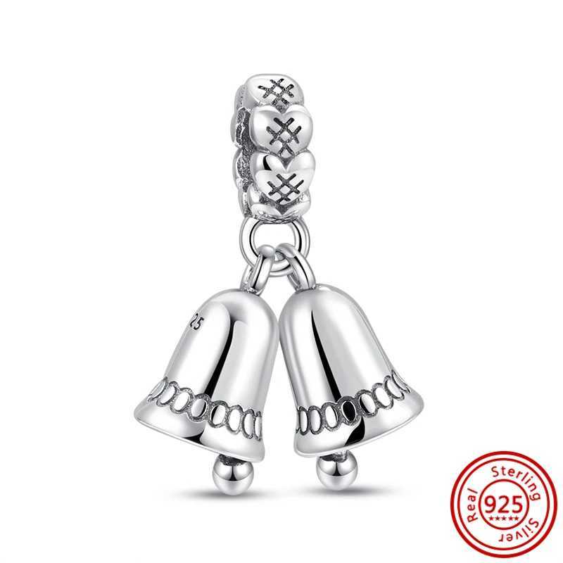 Fit Pantaro S925 Original Charm Bracelet For Women Gift Jewelry Sterling Silver Butterfly Fish Bone Lucky Leaves Bell BeadsXJ250517