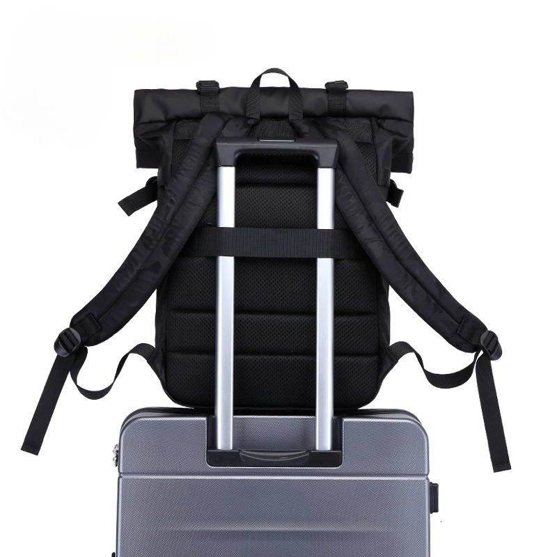 Mens Fashionable and High - End Backpack Large - Capacity Waterproof Oxford Computer Bag for Students 250515