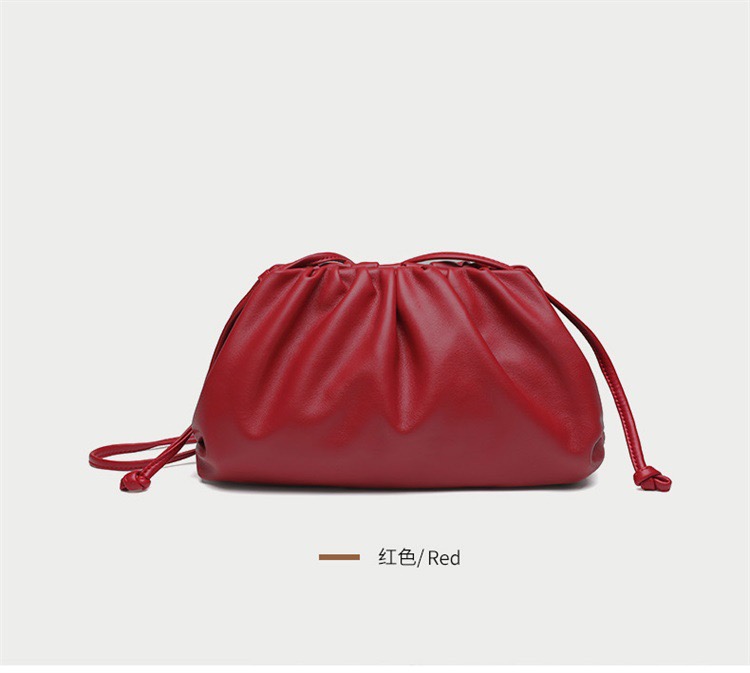 Soft Leather Fashion Banquet Versatile Handheld Shoulder Bag White Black Colorful