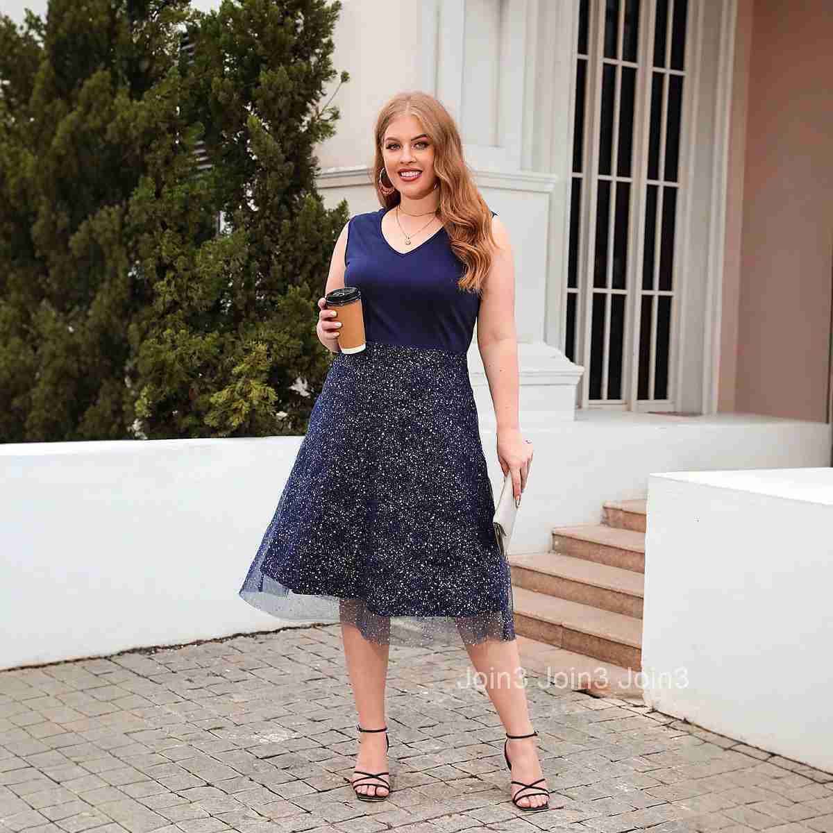 New Large Womens Clothing Large Casual Loose Fitting Dress Cocktail Party Dress
