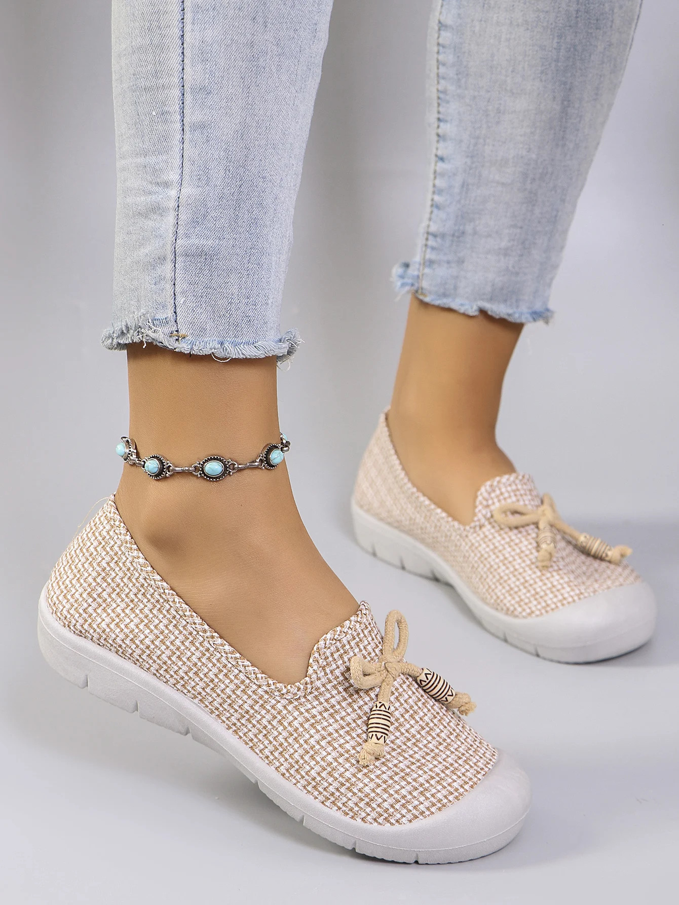 Spring Womens Casual Sports Shoes Comfortable Breathable Lightweight Wear resistant Lazy Shoes Soft soled Flat Shoes 250515