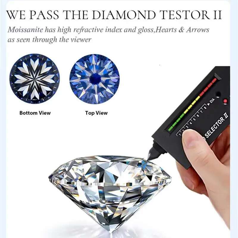 Wholesale D Color Moissanite 2CT Ring GRA Certified VVS Diamond Wedding Rings for Women 925 Sterling Silver High Quality Jewelry