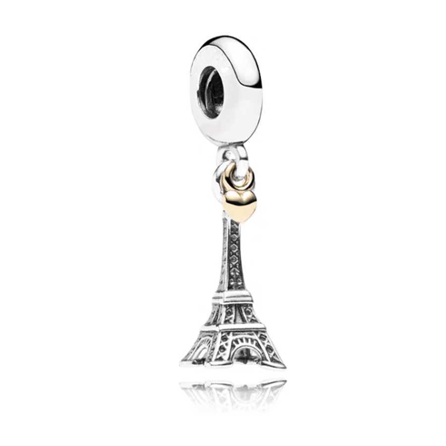 New Statue of Liberty Paris Eiffel Tower Charm Beads Fit Original European 925 Silver Bracelet Accory DIY Women Jewelry GiftsXJ250517