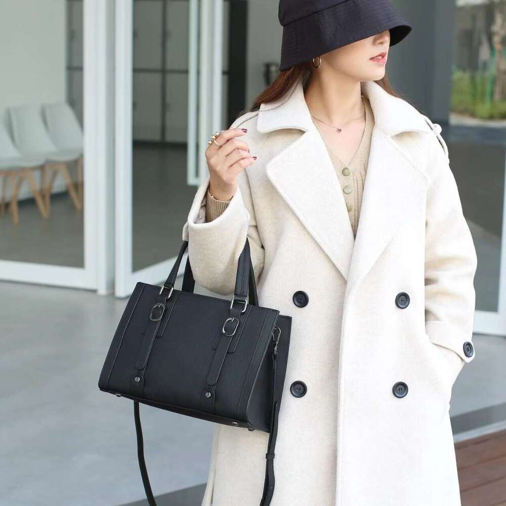 Tote Bag Fashionable And Versatile Handbag Top Layer Cowhide Single Shoulder Crossbody Women S Bag Fashionable Large Capacity Soft Leather KQ
