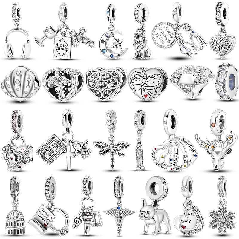 Dangle Charms Hot Sale White Beads 925 Silver Fit Original Bracelet Jewelry Diy For Woman Pendants CharmsXJ250517