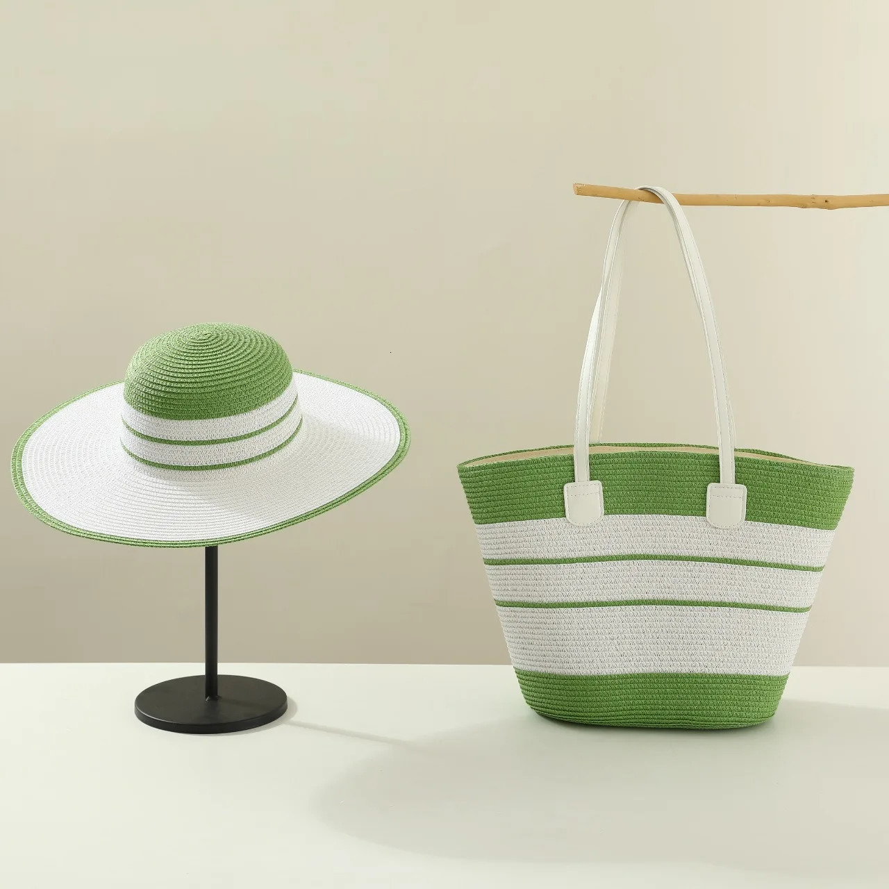 Blue straw hat bag set 2025 summer sun hat travel beach straw hat outdoor sun hat sombrero para sol mujer 250516
