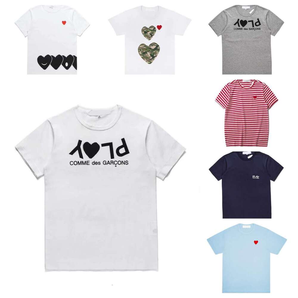 Brand Mens Women's comme desgarcons tshirt Designer Red Heart Fashion Casual Casua Playl T Shirt Cotton Printed Short Sleeve High Quality Summer Luxury T Shirt 745