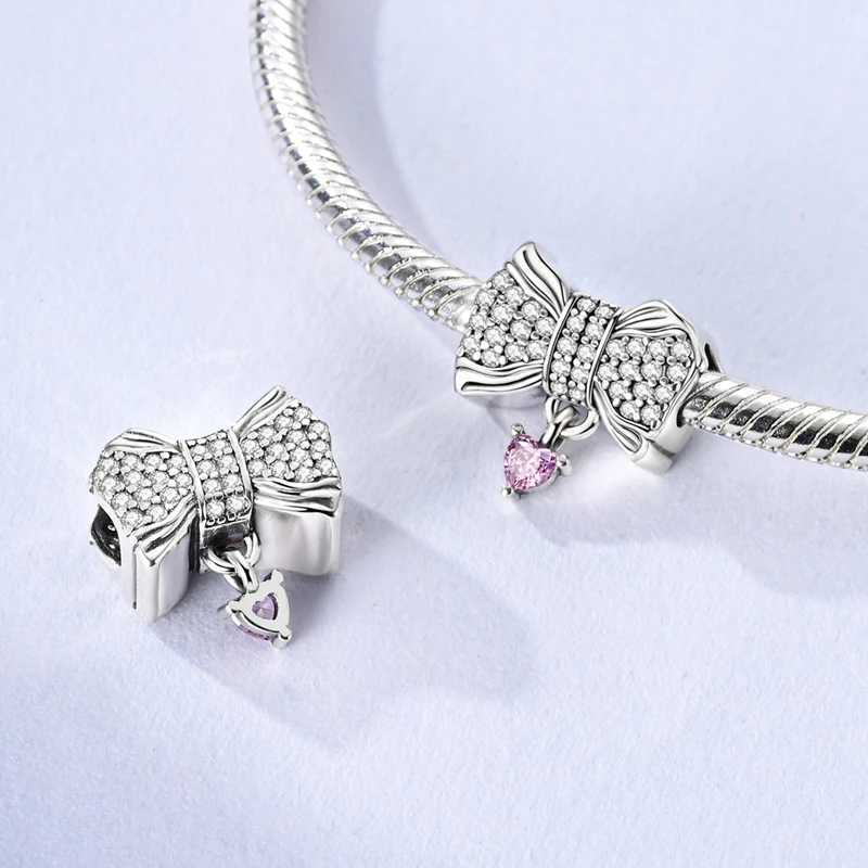 S925 Splittable Mother Daughter Dangle Charm Beads Fit Original Bracelet for Women Diy Bead for Jewelry Making Mothers Day GiftXJ250517