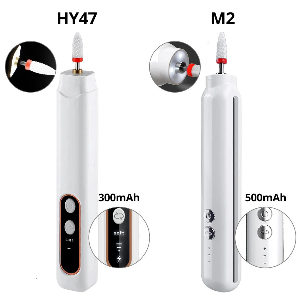 6in1 Wireless Nail Drill 15000RPM with LED Light and Screen Manicure Cutter Nail Pedicure Milling Cutter Polisher Sander 250517