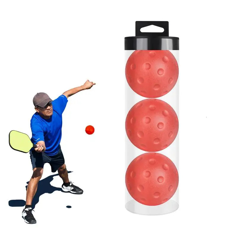 Quiet Foam Pickleballs for Indoor or Outdoor Practice Pickleball Balls with Exact Ball Bounce 3 Pack Green Yellow Color 250516