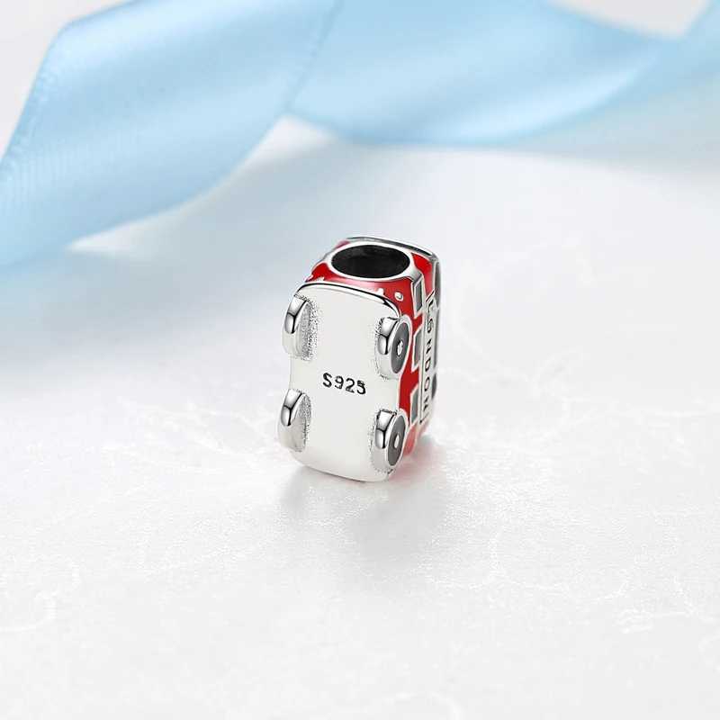 Original 925 Sterling Silver Charms London Bus Guard Pendant Beads Fit Brand Bracelets Necklaces Women DIY JewelryXJ250517