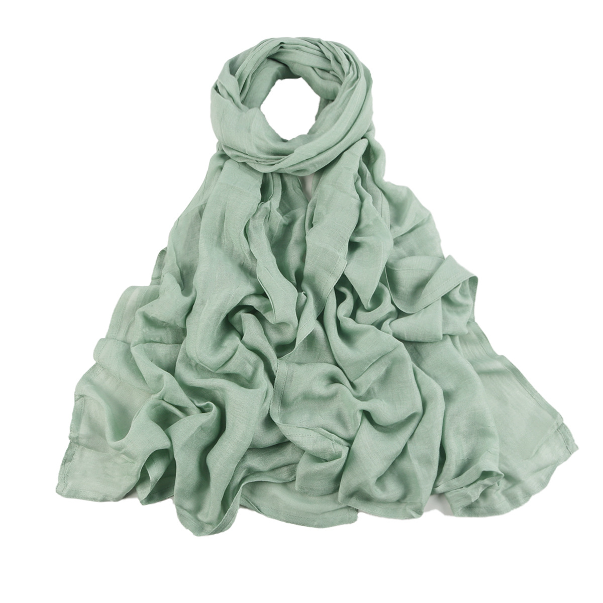 K751 Cross-border hot-selling wide-edge thin modal single-color rayon breathable shawl cotton and linen solid color scarf headscarf