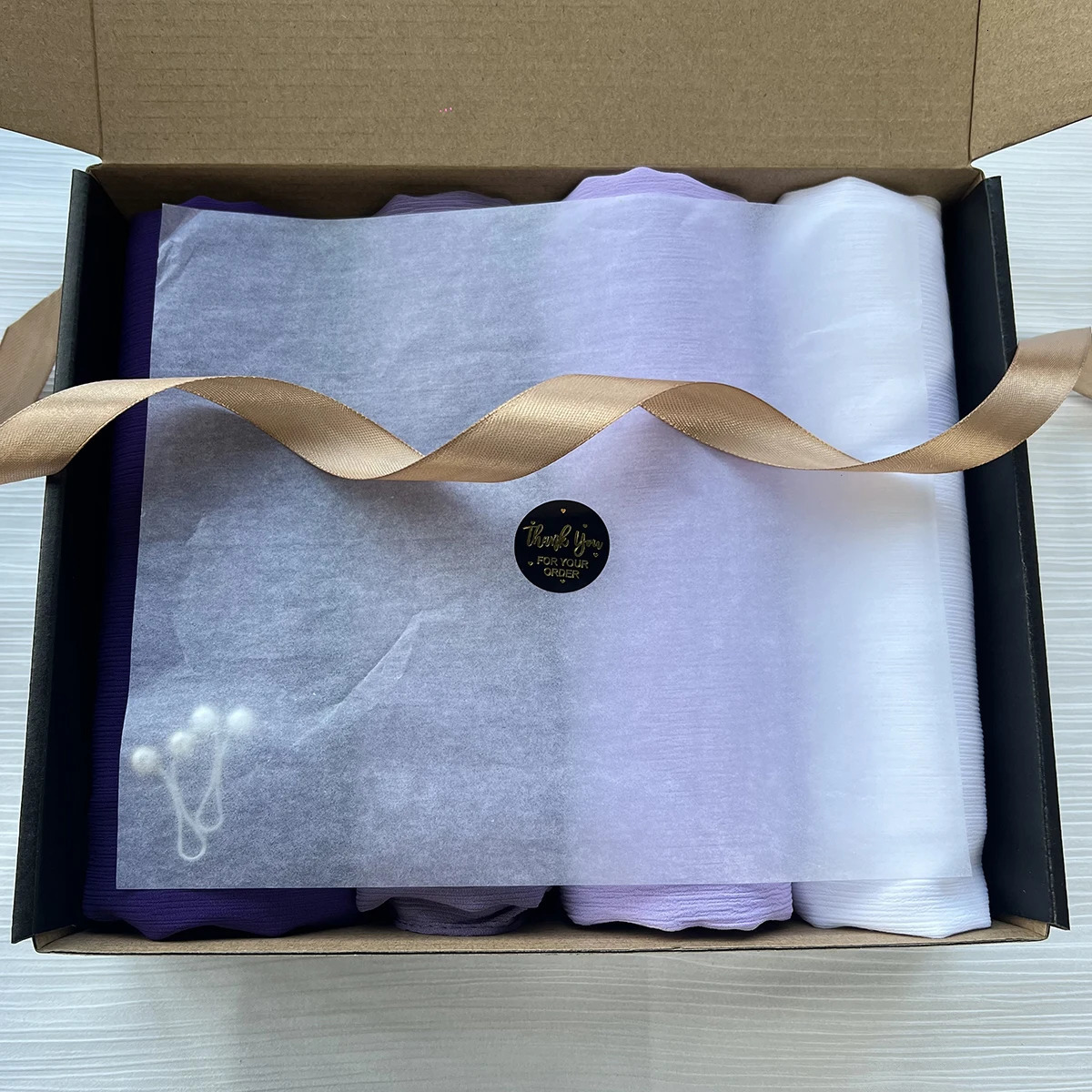4pcsbox Custom Gift Box Premium Crinkle Chiffon Hijab Plain Crepe Scarf Malaysian Shawl Headscarf Women Accessories 250517