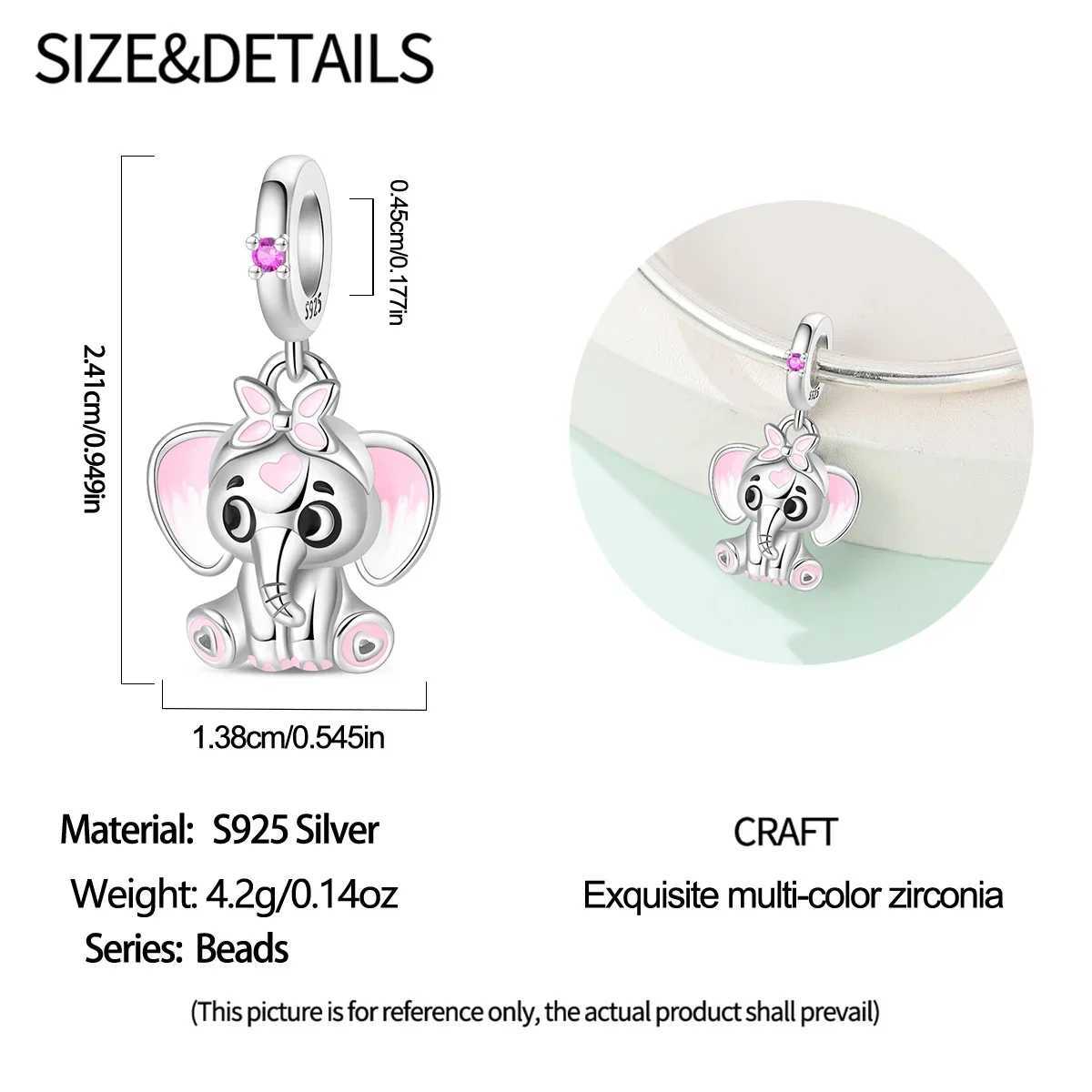 Hot Sale Pink Charms Heart Dangle Charm Beads Flower Pendant DIY Jewelry Fit Original 925 Sterling Silver Bracelet Necklace ClipXJ250517