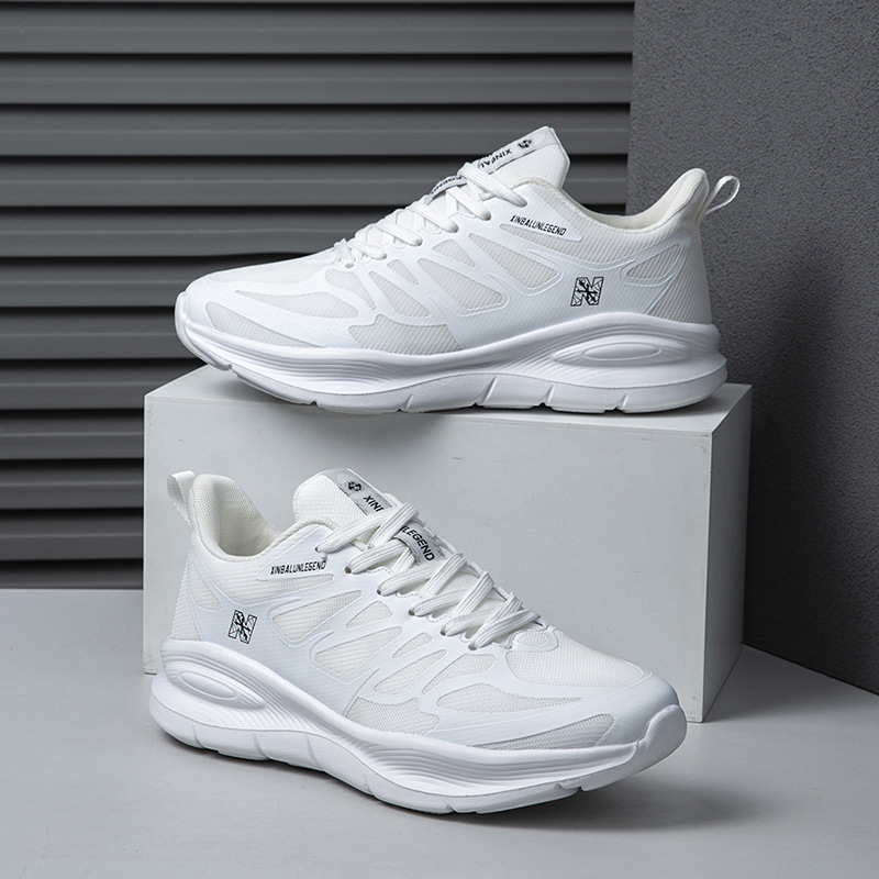 Hot Sale New Design Fashion Mesh Breathable Trendy Shoes Men Women Comfortable Low Top Running Shoes Casual Sports Sneakers white black Free Shipping
