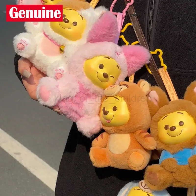 Disney Genuine Miniso Winnie The Pooh Naughty Party Blind Box Plush Anime Figure Pendant Doll Decor Key Chain Children Girl Gift Toy W250517