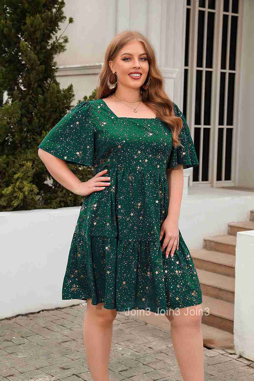 Gold Stamping Printing Casual Loose Fitting Dress Cocktail Party Elegant Dress Oversized Womens Clothing
